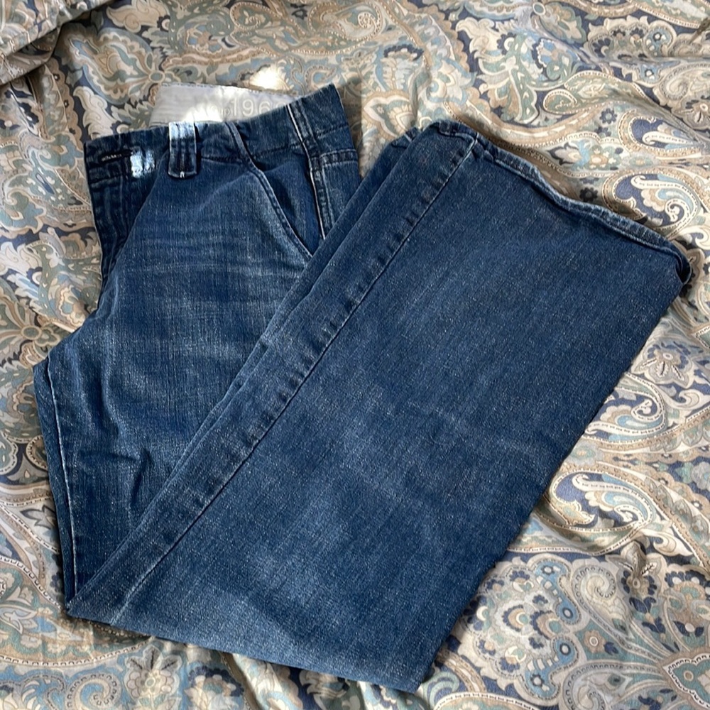 Trouser pocket low rise wide leg flare 28 PETITE!